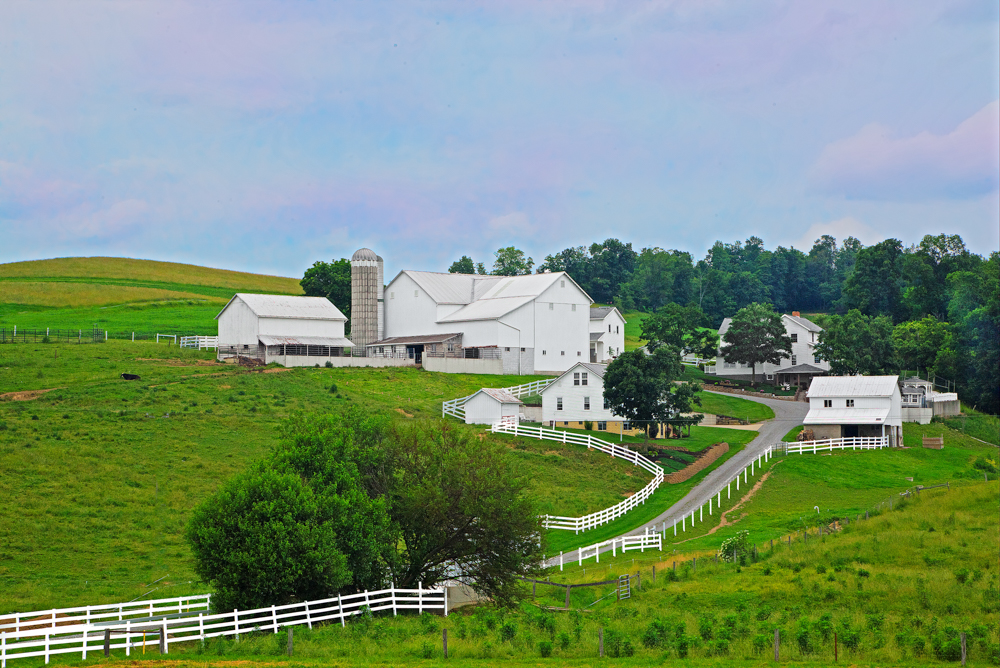 Ohio Fine Art Photography Amish White Barn and Farmland