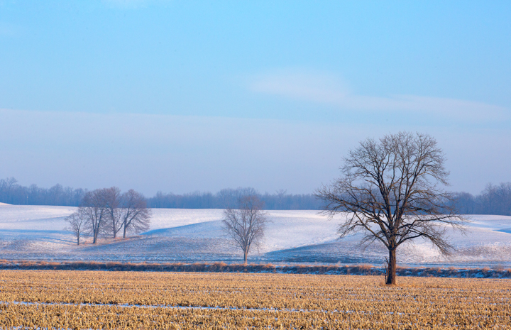 Winter Scenery Ohio Farmland Photography