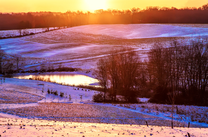 Ohio Scenery Winter Landscape Photography Farmland Snow Holmes County