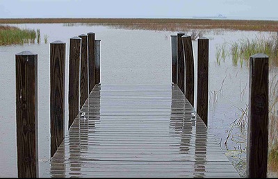 Ludington Michigan Rainy Dock