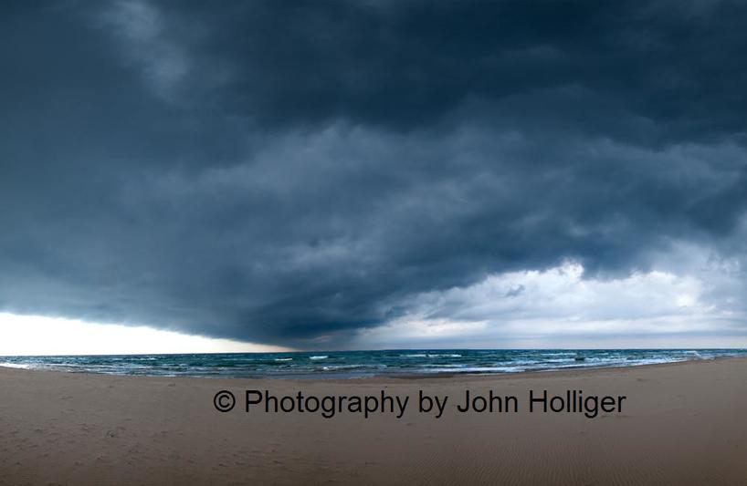 Storm over Lake Michigan Ludington Michigan Beach