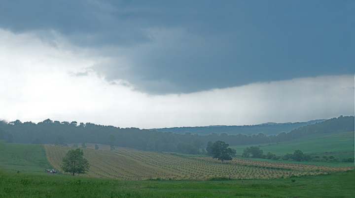 Landscape Photography of a Rain Storm Over Ohio Farmland