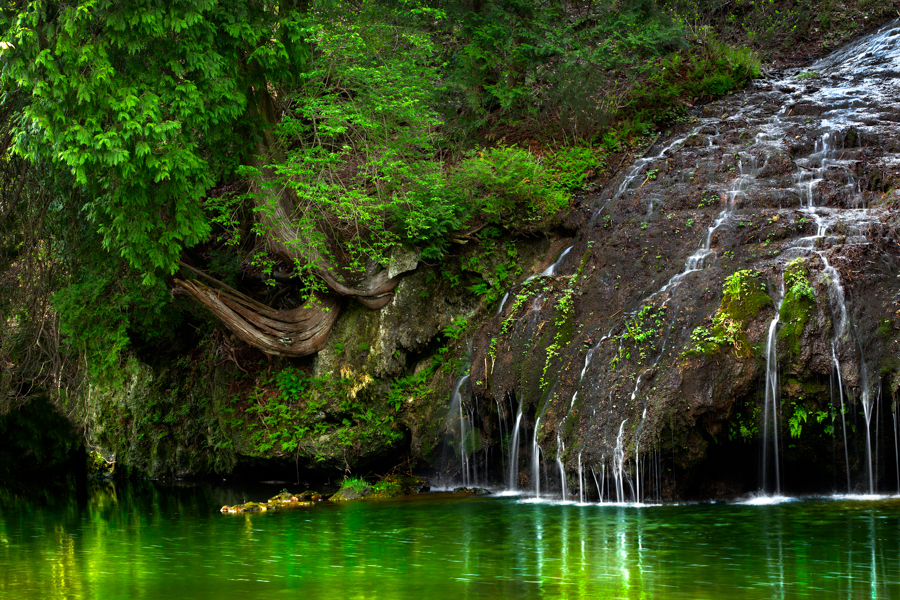 Green Waterfall Yellow Springs Ohio Nature Photography