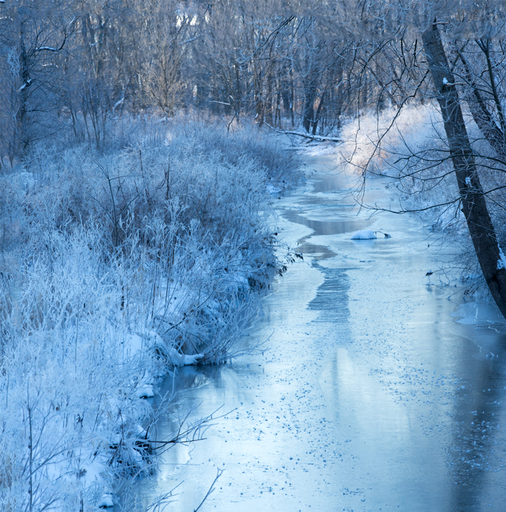 PictuWinter Frozen Killbuck Creek Holmes County Ohio